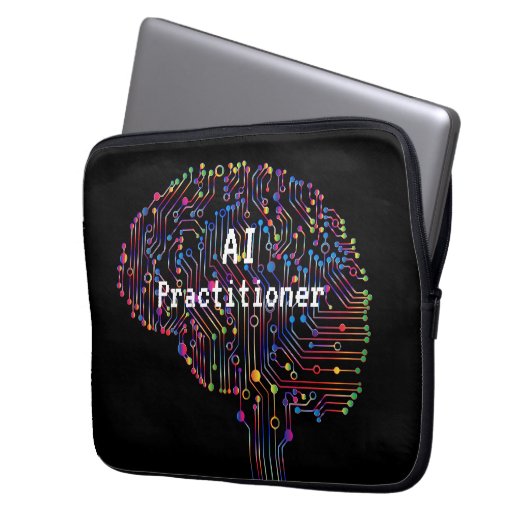 AI Practitioner für künstliche Intelligenz Tech Laptopschutzhülle (Vorderseite Links)