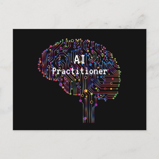 AI Practitioner für künstliche Intelligenz Tech Postkarte (Vorderseite)