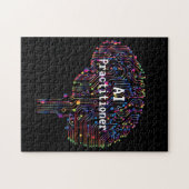 AI Practitioner für künstliche Intelligenz Tech Puzzle (Horizontal)