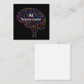 AI Practitioner für künstliche Intelligenz Tech Quadratische Visitenkarte (Vorne/Hinten)