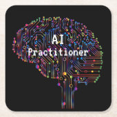 AI Practitioner für künstliche Intelligenz Tech Rechteckiger Pappuntersetzer (Vorderseite)