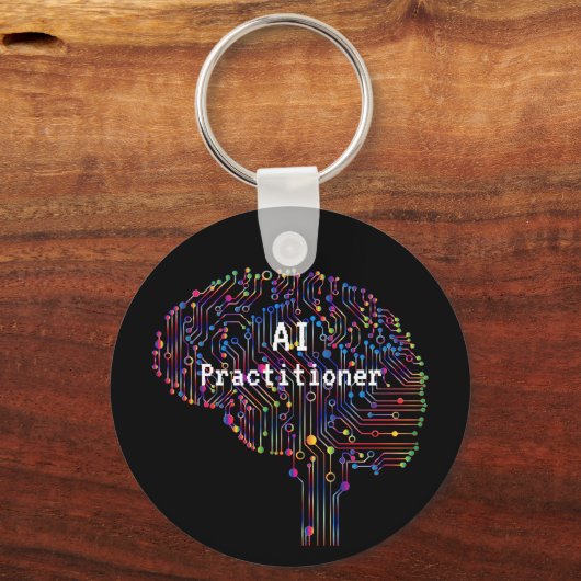 AI Practitioner für künstliche Intelligenz Tech Schlüsselanhänger (Vorderseite)