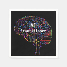 AI Practitioner für künstliche Intelligenz Tech Serviette