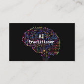 AI Practitioner für künstliche Intelligenz Tech Visitenkarte (Vorderseite)