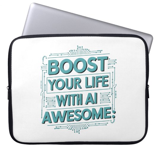 AI Productivity Sleeve – Boost Your Tech Awesome (Vorderseite)