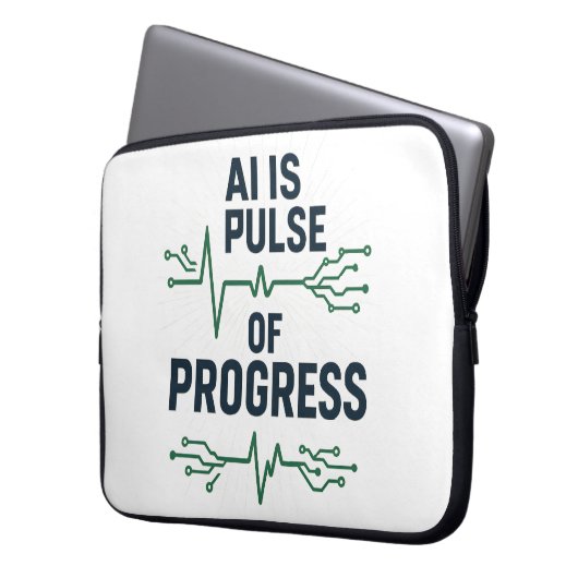 "AI Pulse Neoprene Sleeve | Tech Progress (Vorderseite Links)