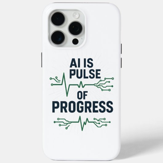 AI Pulse of Progress iPhone Case | Tech Evolution  (Rückseite)