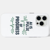 AI Pulse of Progress iPhone Case | Tech Evolution  (Rückseite (Horizontal))