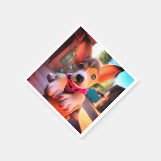 Ai Puppy Serviette (Ecke)