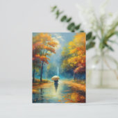 AI Rainy Day Postkarte (Stehend Vorderseite)