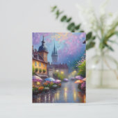 AI Rainy Day Postkarte (Stehend Vorderseite)
