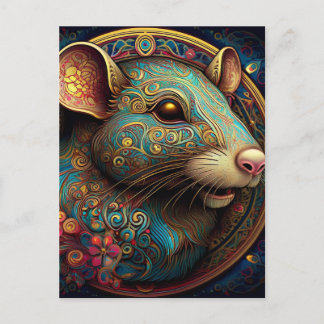 AI-Ratte Postkarte