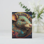 AI-Ratte Postkarte (Stehend Vorderseite)