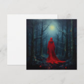 AI Red Cloak Feiertagskarte (Vorne/Hinten)