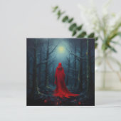 AI Red Cloak Feiertagskarte (Stehend Vorderseite)