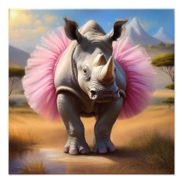 AI Rhino Tutu Fotodruck