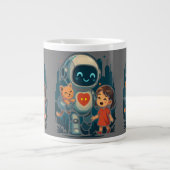 AI & Robot Characters – Futuristic Design Collecti Jumbo-Tasse (Vorderseite)