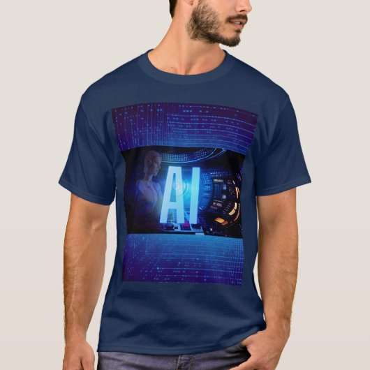Ai Robot T - Shirt Artificial Intelligence Design (Vorderseite)