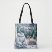 AI Robot Winter Happy Holidays Girly Tech Tasche (Vorderseite)