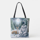 AI Robot Winter Happy Holidays Girly Tech Tasche (Rückseite)