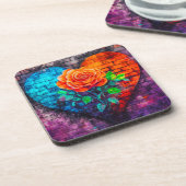 Ai Rose Art Getränkeuntersetzer (Linke Seite)