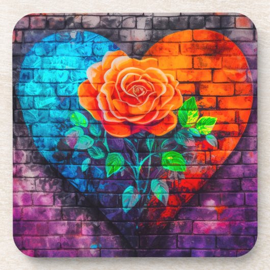 Ai Rose Art Getränkeuntersetzer (Vorderseite)