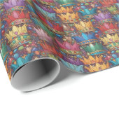 AI Royal Wrapping Paper Geschenkpapier (Rolleneckpunkt)