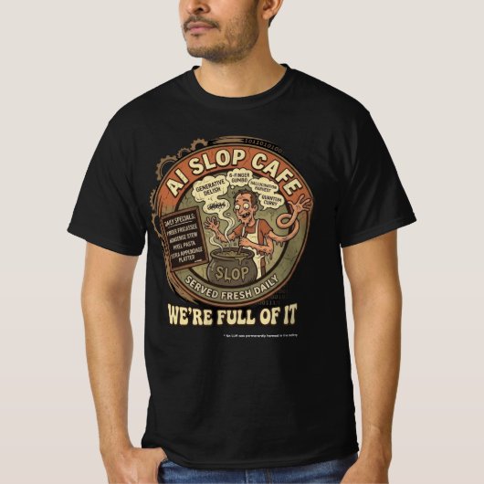 AI-Schund-Cafe T-Shirt (Vorderseite)