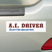 AI Self Driving Bumper Sticker Autoaufkleber (Auf Auto)