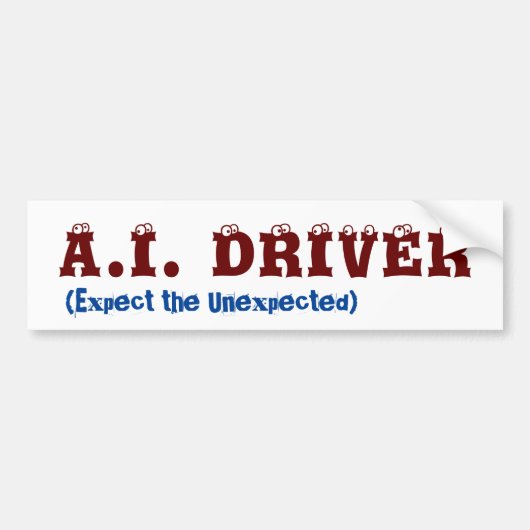 AI Self Driving Bumper Sticker Autoaufkleber (Vorne)