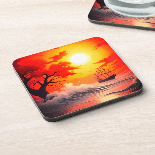 Ai Ship Getränkeuntersetzer (Linke Seite)