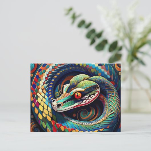 AI Snake Postkarte (Stehend Vorderseite)
