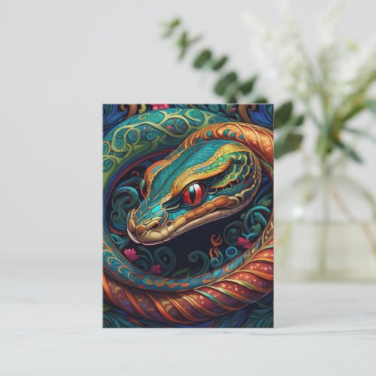 AI Snake Postkarte (Stehend Vorderseite)