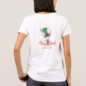 AI Sparkling Christmas Elf mit Top Hat T - Shirt (Rückseite)