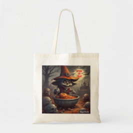 AI Spook oder Leckerei Gremlin und Cauldron Tote B Tragetasche