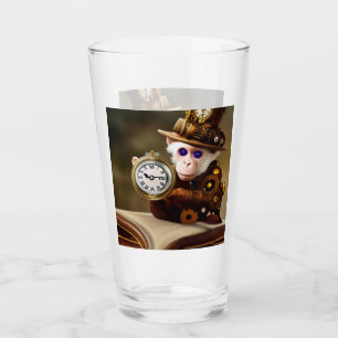 AI-Steampunk-Affe Sci-Fi-Glas-Tasse Glas