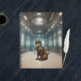 AI Steampunk Cat Notizblock