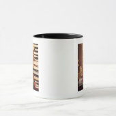 AI Steampunk Superheld Dog Tasse (Zentrum)