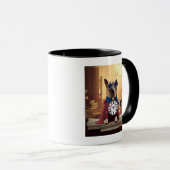 AI Steampunk Superheld Dog Tasse (VorderseiteRechts)
