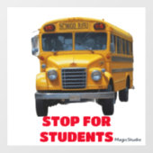 AI Stopp for Students Window Cloning for Cars Fensteraufkleber (Blatt)