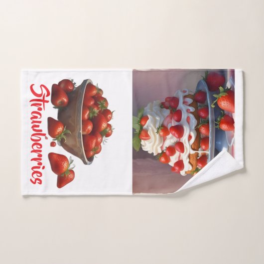 AI Strawberries Hand/Kitchen Towel Handtuch (Handtuch)