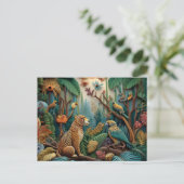 AI String Art Postkarte (Stehend Vorderseite)