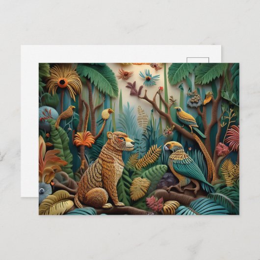 AI String Art Postkarte (Vorne/Hinten)