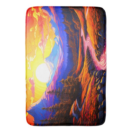 Ai Sunset Badematte (Vorderseite Vertikal)