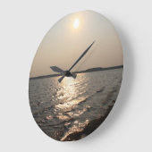 AI Sunset Clock Große Wanduhr (Winkel)