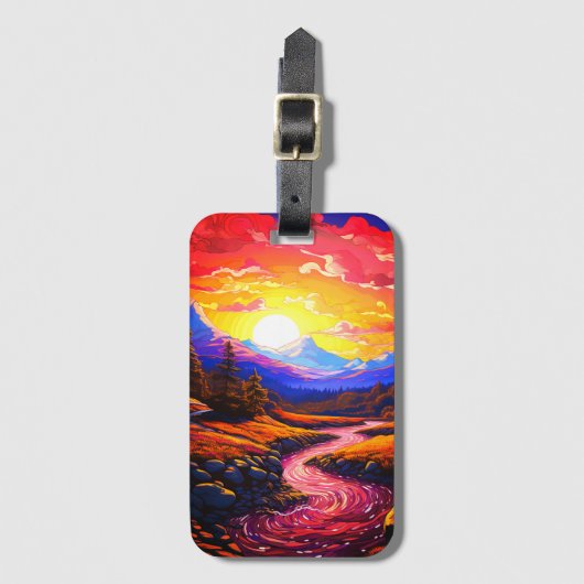 Ai Sunset Gepäckanhänger (Vorderseite Vertikal)