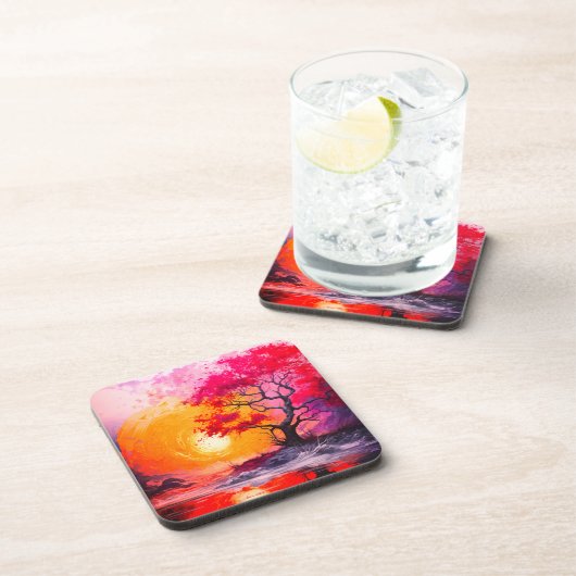 Ai Sunset Getränkeuntersetzer (Rechte Seite)