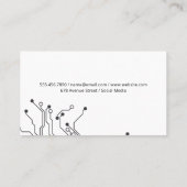 AI-Tech-Logo | Digitaler Hintergrund Visitenkarte (Rückseite)