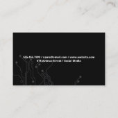 AI-Tech-Logo | Moderne technische Hardware Visitenkarte (Rückseite)