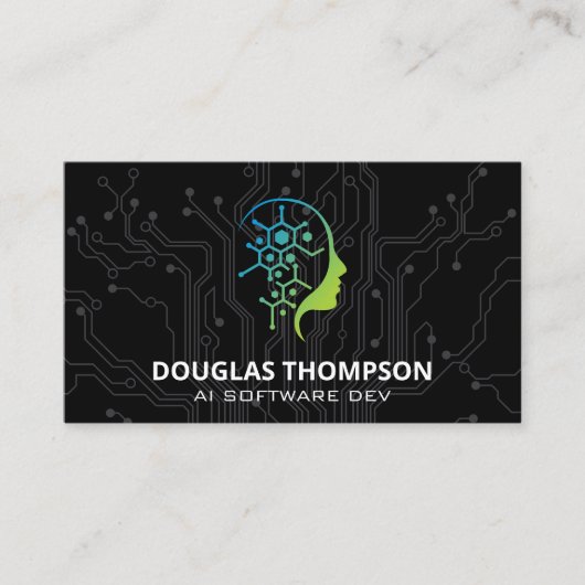AI-Tech-Logo | Schalttafel Visitenkarte (Vorderseite)
